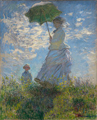 Passeio Mulher Sombrinha Claude Monet